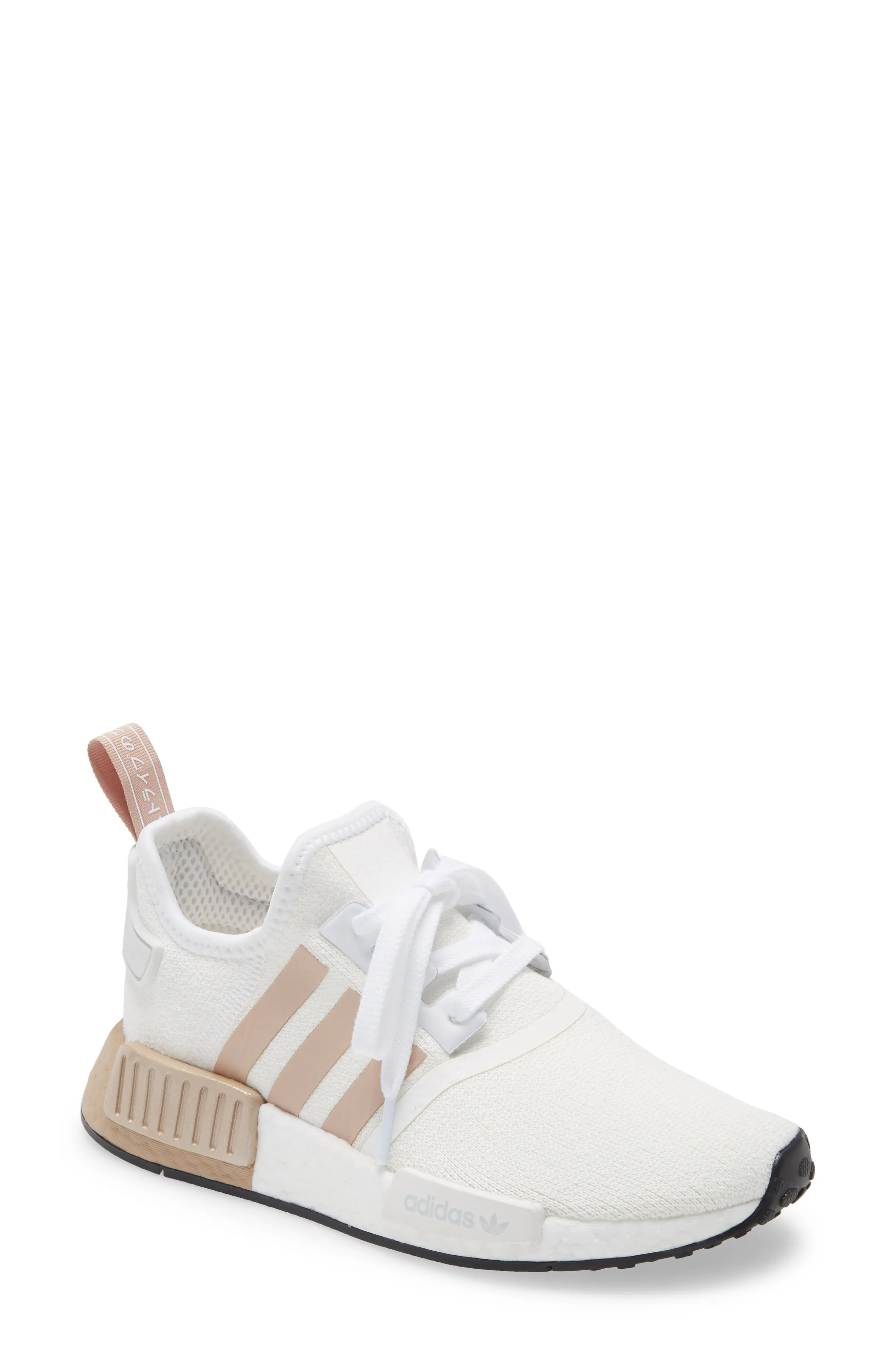 adidas NMD R1 Sneaker, Size 10 in White/Ash Pearl/White at Nordstrom | Nordstrom