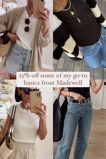 My go-to basics from Madewell that are 25% off 

#LTKover40