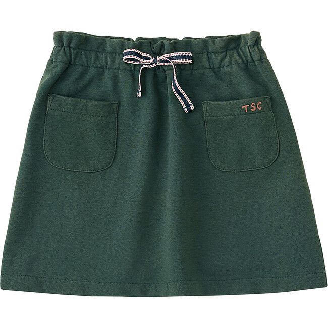 The Sunday Collective | Paperbag Waist Skirt, Sycamore (Green, Size 4Y) | Maisonette | Maisonette