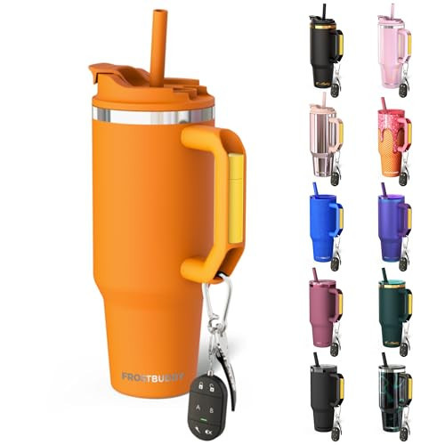 Frost Buddy Thicc Buddy - 30 oz Stainless Steel Vacuum Insulated Tumbler with Lid and Straw for Water - Travel Mug Cupholder Friendly - Gifts for Women Men Him Her (rockytop) | Amazon (US)