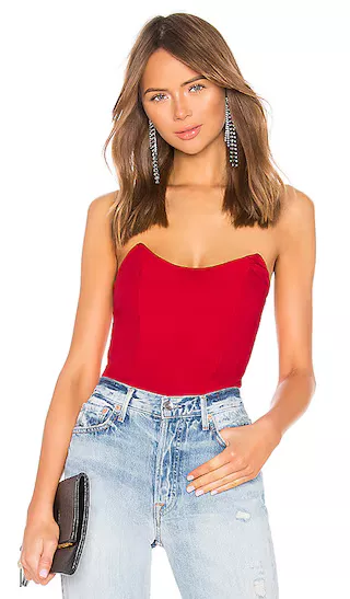 Stevie Sweetheart Bodysuit in Red curated on LTK