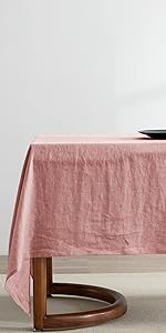 EVERLY 100% Pure Linen Rectangle Tablecloths 60x84Inches for Dining,Buffet Parties,Picnic,Events,... | Amazon (US)