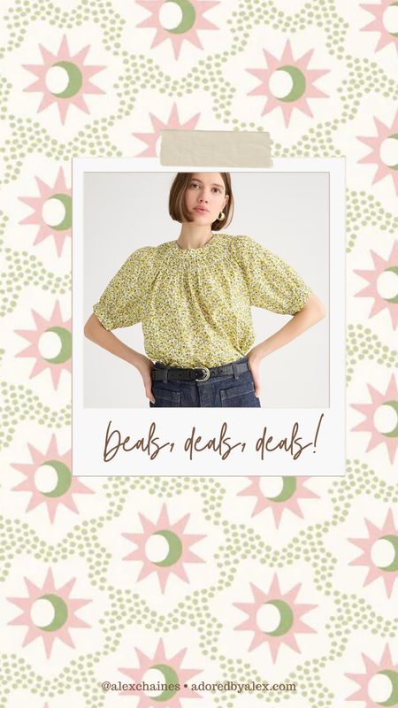 Liberty London print top on sale! 
Liberty London x J. Crew lemon print smock top on sale, plus an additional 30% off with code extra30 at checkout 
Cute summer top for travels or the office 

#LTKsalealert #LTKtravel #LTKworkwear