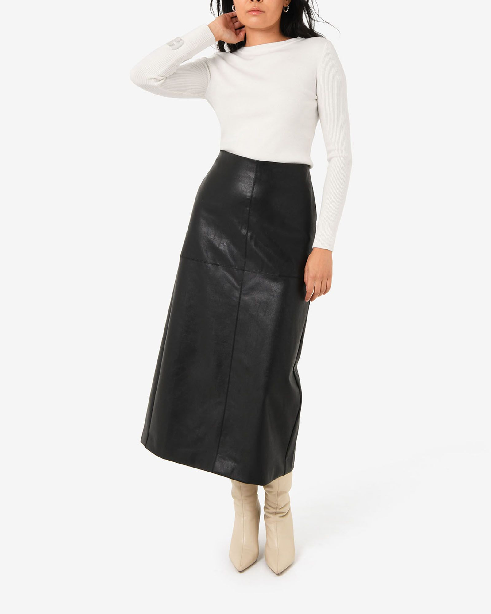 Giselle Panel Pu Skirt | FORCAST