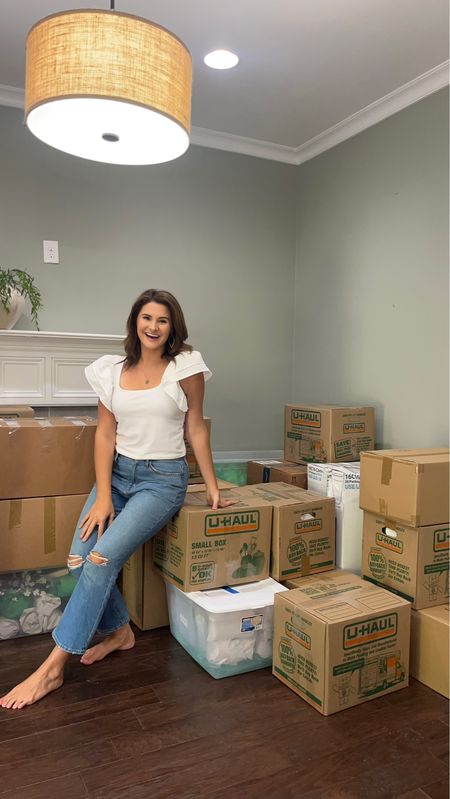 Moving out of our house! So excited to get into our new home in just a few short weeks! Linked my outfit details here. These jeans are so comfortable and my top comes in a few different colors! 

#LTKFind #LTKstyletip #LTKunder100