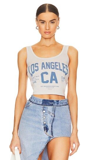 Welcome To Los Angeles Boxy Tank in Star Dust | Revolve Clothing (Global)