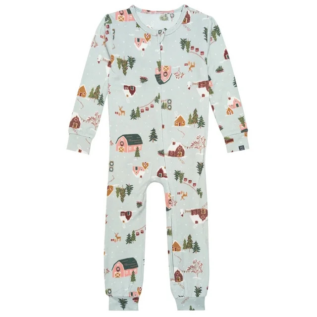 Modern Moments by Gerber Toddler Neutral Super Soft Hacci One-Piece Pajamas, Sizes 12M-5T | Walmart (US)