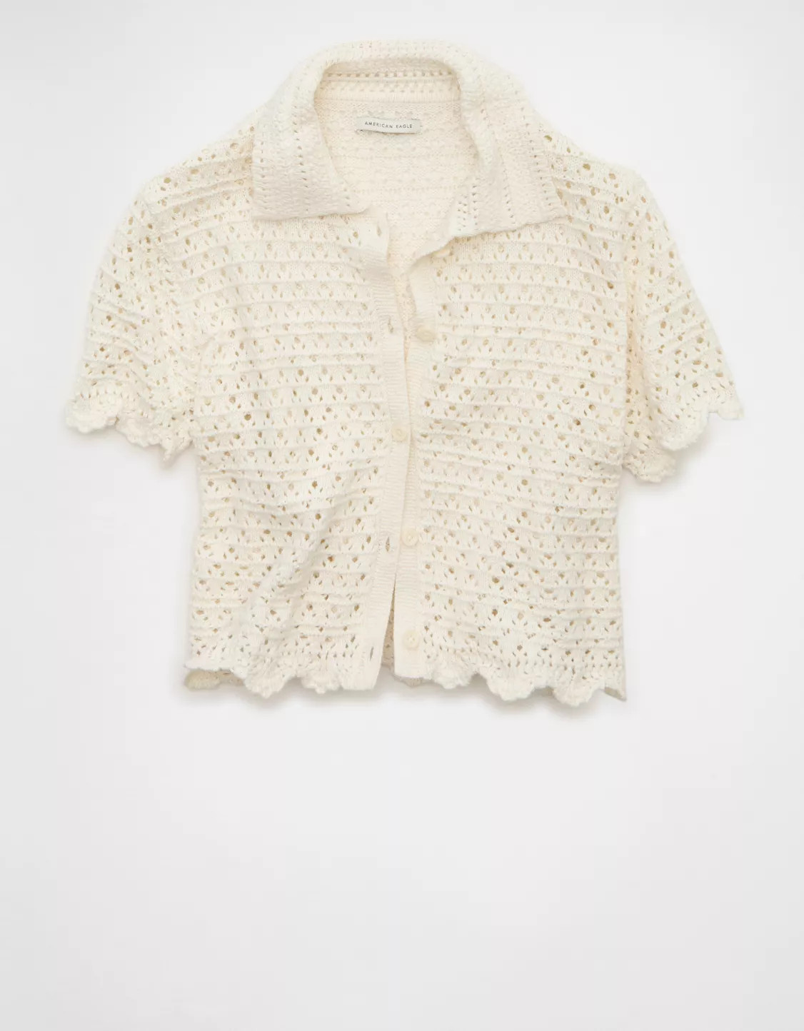 AE Button-Up Sweater Polo | American Eagle Outfitters (US & CA)