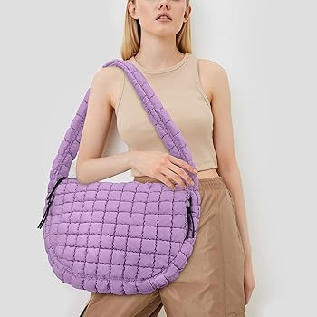 Juoxeepy Quilted Tote Bag Large Carryall Puffer Shoulder Bag Lightweight Padding Hobo Bag | Amazon (US)