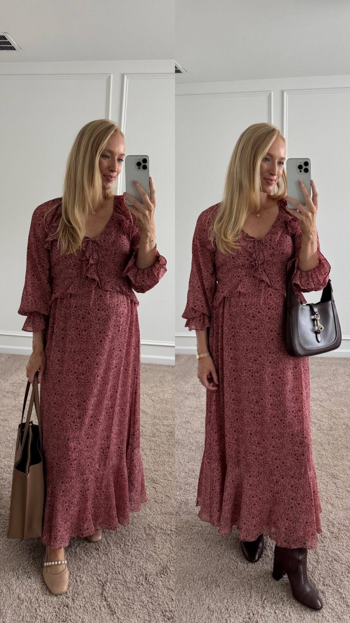 Such a comfy floral maxi dress! Very bump friendly I’m wearing a size small. Styled here for work with comfy flats and the weekend with knee high boots!

#LTKBump #LTKSeasonal #LTKSaleAlert