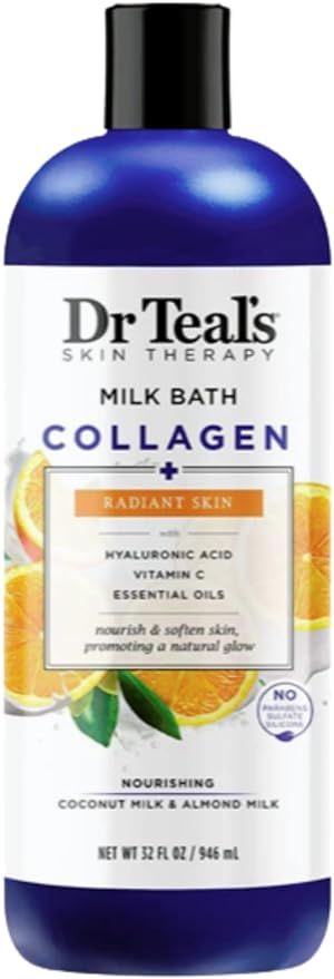 Radiant Skin Milk Bath with Collagen, Hyaluronic Acid, Vitamin C, and Essential Oils-Nourishing C... | Amazon (US)