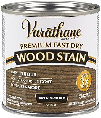 Varathane 307415 Premium Fast Dry Wood Stain, 1/2 Pint, Briarsmoke | Amazon (US)