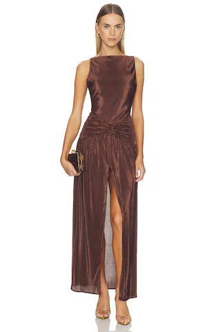 Lovers and Friends Isis Maxi Dress in Brown. - size XXS | Revolve Clothing (Global)
