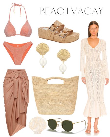 Beach vacation outfit // pool day outfit // beach day outfit // swimwear // bikini // swim // beach coverup // pool coverup // beach style // resort wear // resort style // cruise outfit // Monday Swimwear // crochet maxi dress // vacation outfit 

#LTKstyletip #LTKswim #LTKFind