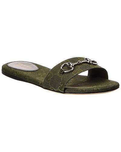 Horsebit GG Canvas Sandal | Gilt & Gilt City