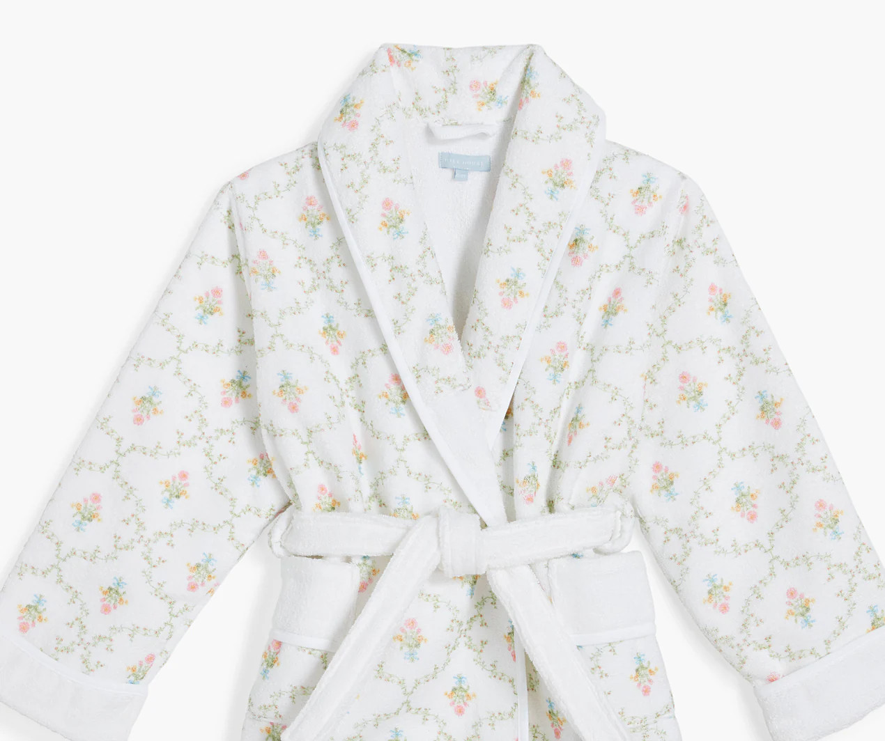 The Tiny Hotel Robe - Ivory Ikat Floral | Hill House Home