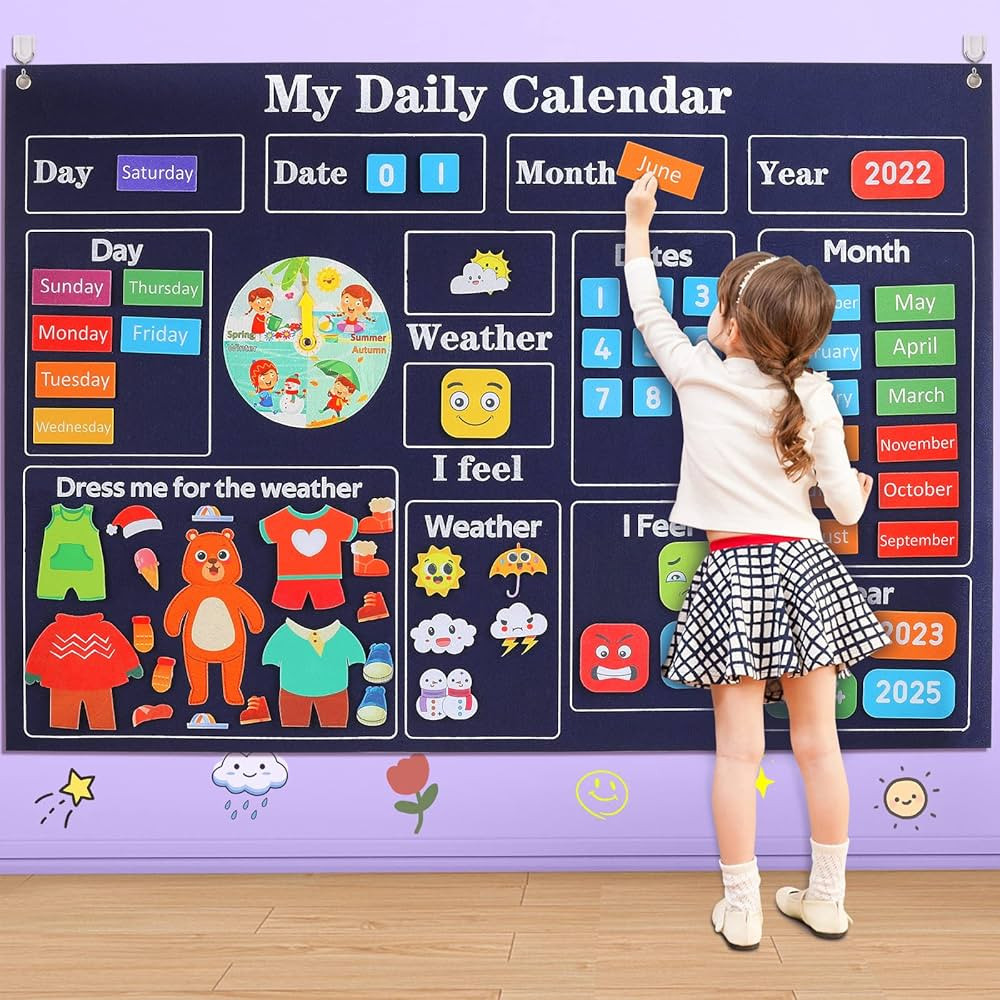 My First Daily Calendar-Preschool Classroom Must Haves, Circle Time Learning Center, Days of The ... | Amazon (CA)