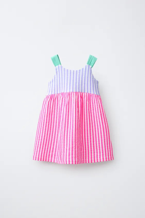 NEON STRIPED DRESS | Zara US