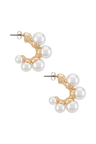 Large Pearl Mini Hoops
                    
                    Ettika | Revolve Clothing (Global)