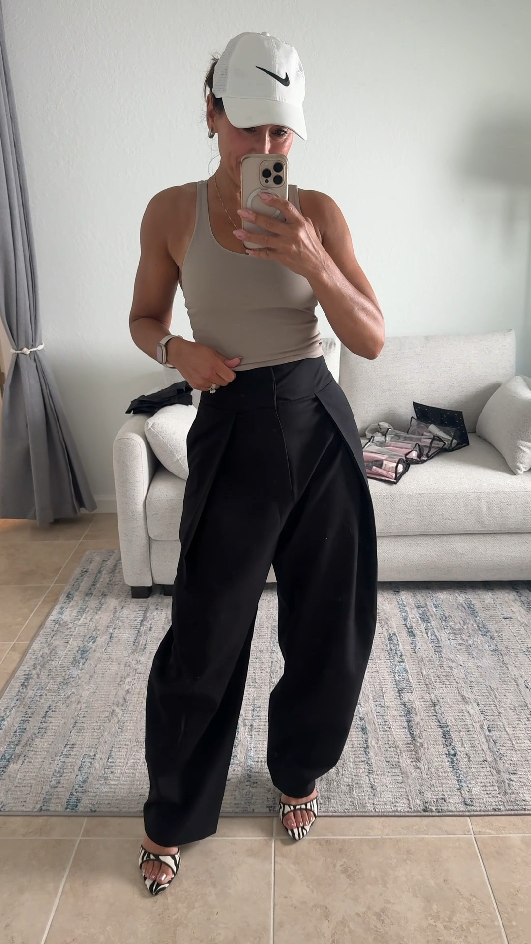 A little edgy, totally cool but also classic. Can’t link this retailer. Available to only certain influencers. Follow me so I can collab!!  Code 4661/408/800

Wearing an XS. Waist fit but a bit than I prefer.  Take your usual size. 

Balloon pants 
Black pants 
Pleated on trend 

#LTKSeasonal #LTKOver40 #LTKdayinmylife