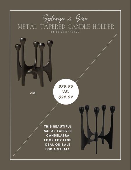 Shop this beautiful modern metal tapered candle holder on sale for a steal! 

#LTKhome #LTKsalealert #LTKfindsunder50