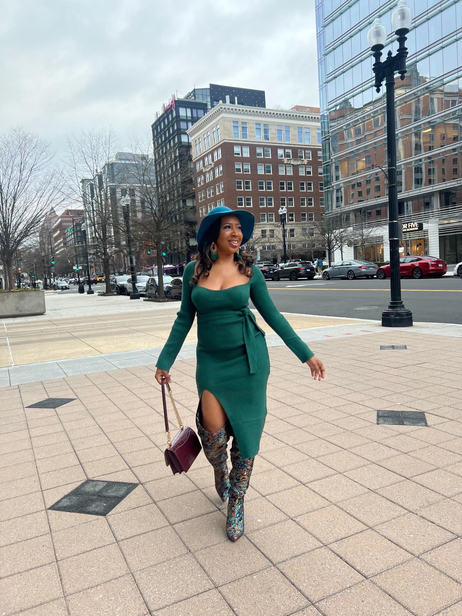 Feeling lucky in my green sweater dress and embroidered thigh-high boots for a chic St Patrick's Day dinner outfit! 🌈🍀 #OOTD #StPatricksDay #LuckyDay

#LTKStyleTip #LTKSeasonal #LTKOver40