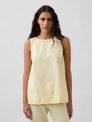 Linen-Blend Shell Tank Top | Gap (CA)
