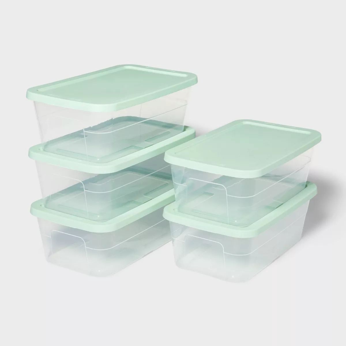 5pk 6qt Storage Boxes Green - Room Essentials™ | Target