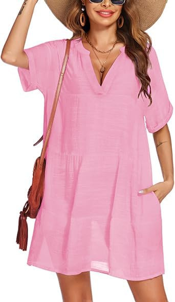 AI'MAGE Women's Swimsuit Coverups Bikini Beach Swimwear Cover Up A-line Bathing Suit Cover Up Dre... | Amazon (US)