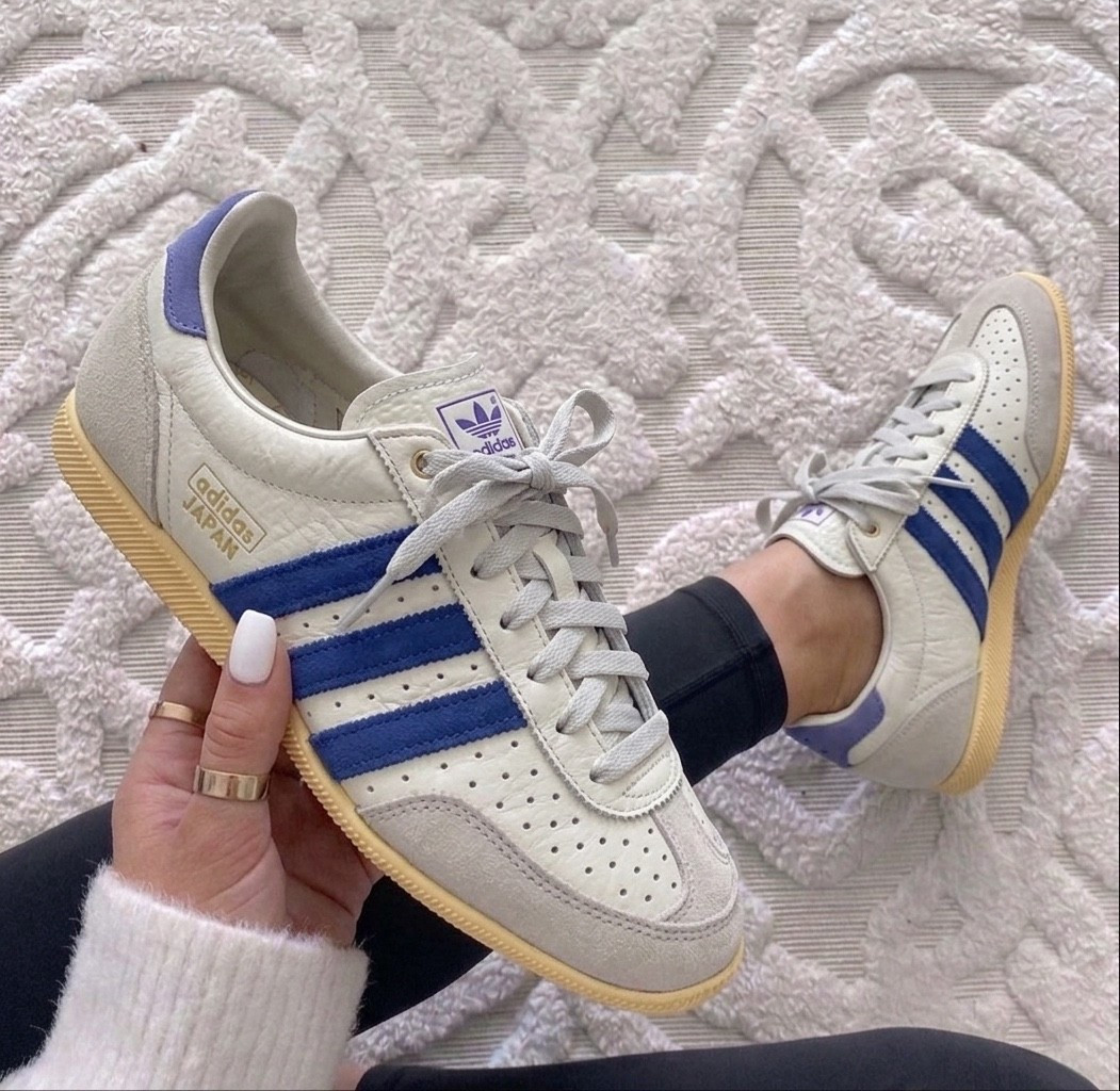 These adidas Japan sneakers are marked down to $72 from $120 and they’re such a cute vintage inspired find. 

They fit true to size with a slim, streamlined silhouette that looks amazing with jeans, dresses, and athleisure. 

The cushioned feel makes them comfortable enough for allday wear while still giving that trendy retro look. 💙🤍
