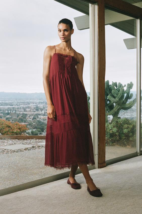 LACE MIDI DRESS | Zara US