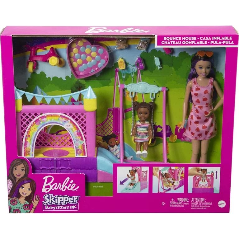Barbie Skipper Babysitters Inc. Bounce House Playset with Dolls & Accessories - Walmart.com | Walmart (US)