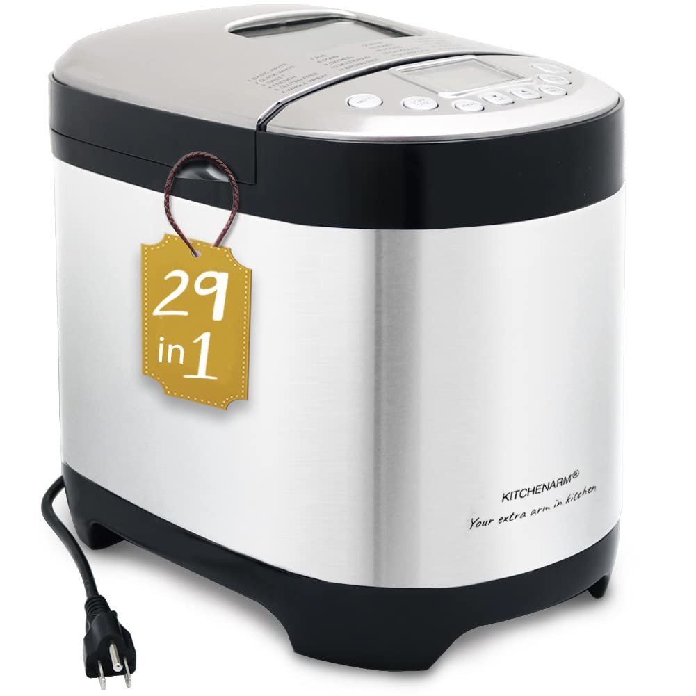 KITCHENARM 29-in-1 SMART Bread Machine with Gluten Free Setting 2LB 1.5LB 1LB Bread Maker Machine... | Amazon (US)