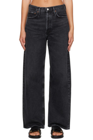 Black Slung Jeans | SSENSE