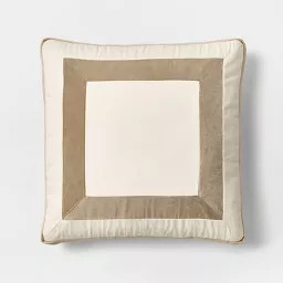 22" Velvet Border Pillow Taupe - Threshold™ designed with Studio McGee | Target