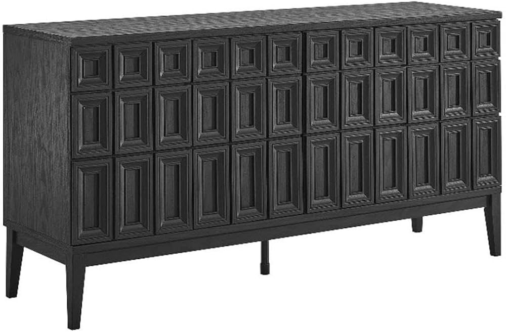 Modway Samos 62 Inch Retro Modern Sideboard with Storage in Black - Geometric Door Design Buffet ... | Amazon (US)
