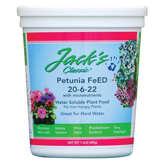 Jack's Classic 20-6-22 Petunia FeED Water-Soluble Fertilizer with Micronutrients to Provide Lush ... | Amazon (US)