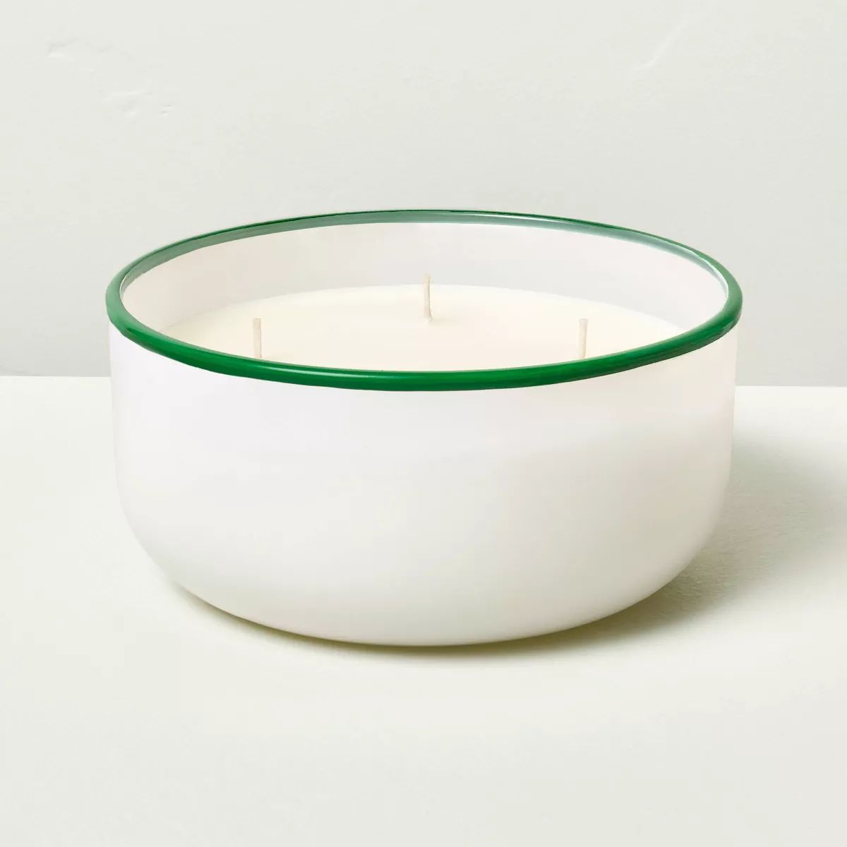 4-Wick Milk Glass Beach House Jar Candle 20.8oz Green - Hearth & Hand™ with Magnolia | Target