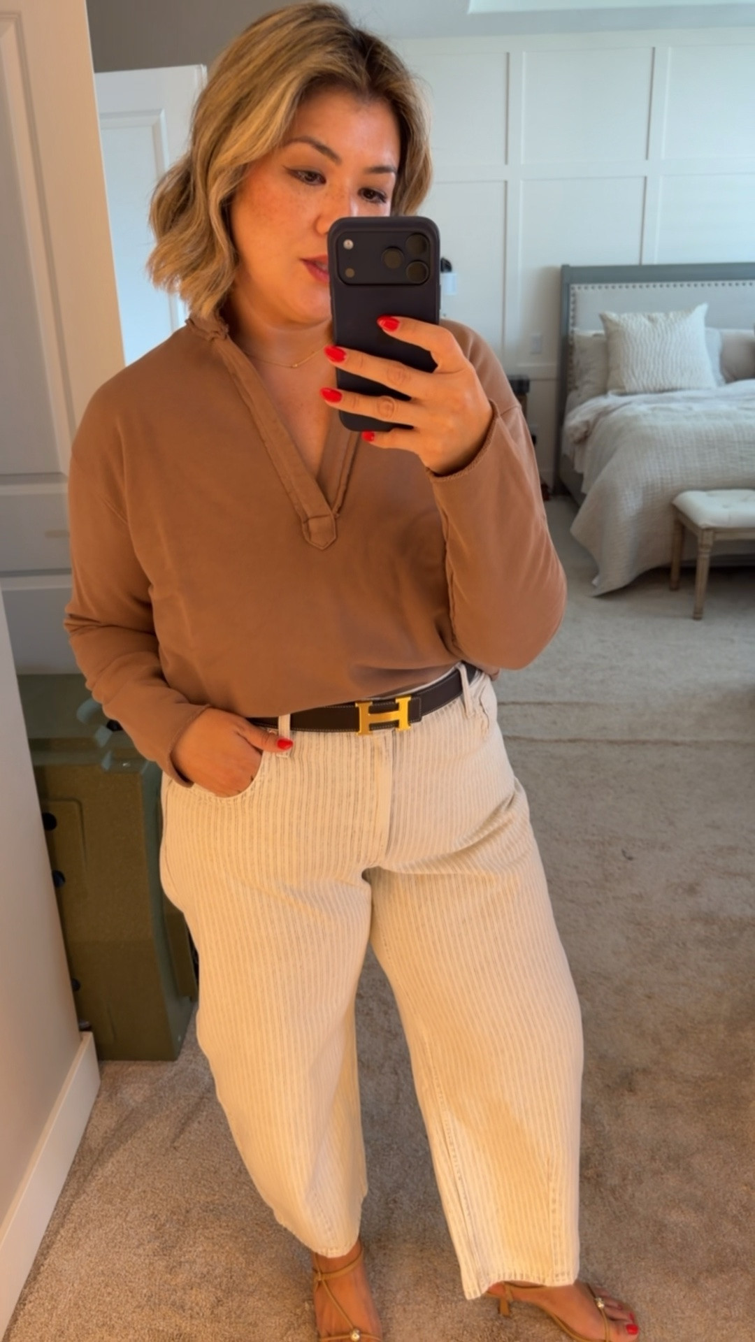 Wearing an XL in the triple Terry pullover. 

#nsale

#LTKootd #LTKOver40 #LTKSaleAlert