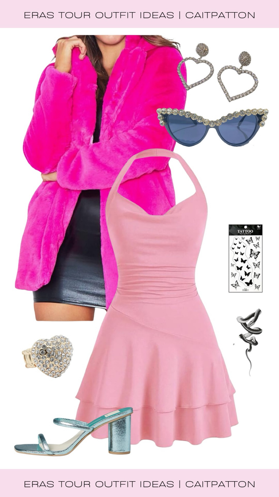 You need to calm down outfit, you need to calm down music video, you need to calm down inspired outfit, pink coat, pink fur coat, pink dress, rhinestone sunglasses, heart ring, heart earrings, butterfly tattoo, Taylor swift eras tour outfit ideas, lover eras tour outfit ideas, eras tour outfits, lover outfit ideas, lover outfits, Taylor swift outfits, eras tour outfit ideas 

#LTKFindsUnder50 #LTKShoeCrush #LTKFindsUnder100