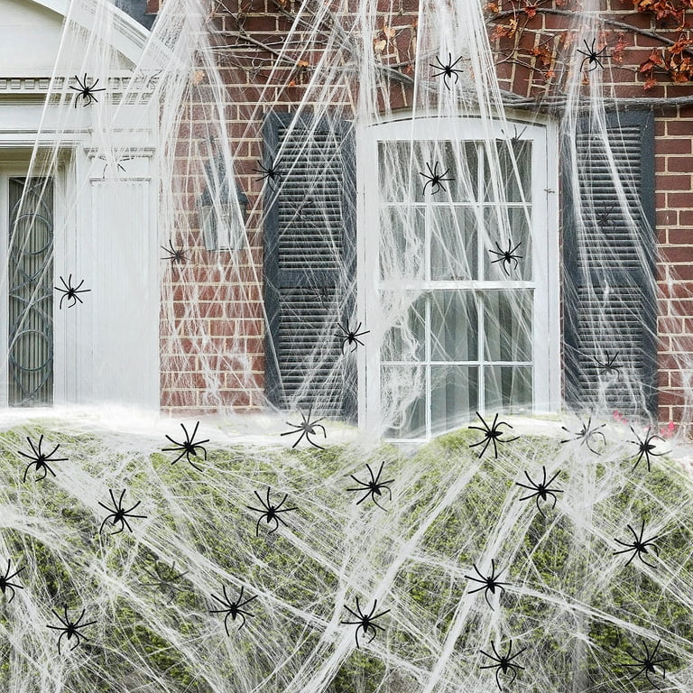 Huryfox Halloween Spider Web and Fake Spiders 1400 SQ FT Spiderweb With 100 PCS Spiders Decoratio... | Walmart (US)