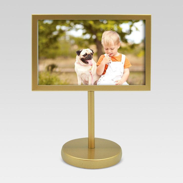 4" x 6" Pedestal Single Picture Frame Brass - Project 62™ | Target