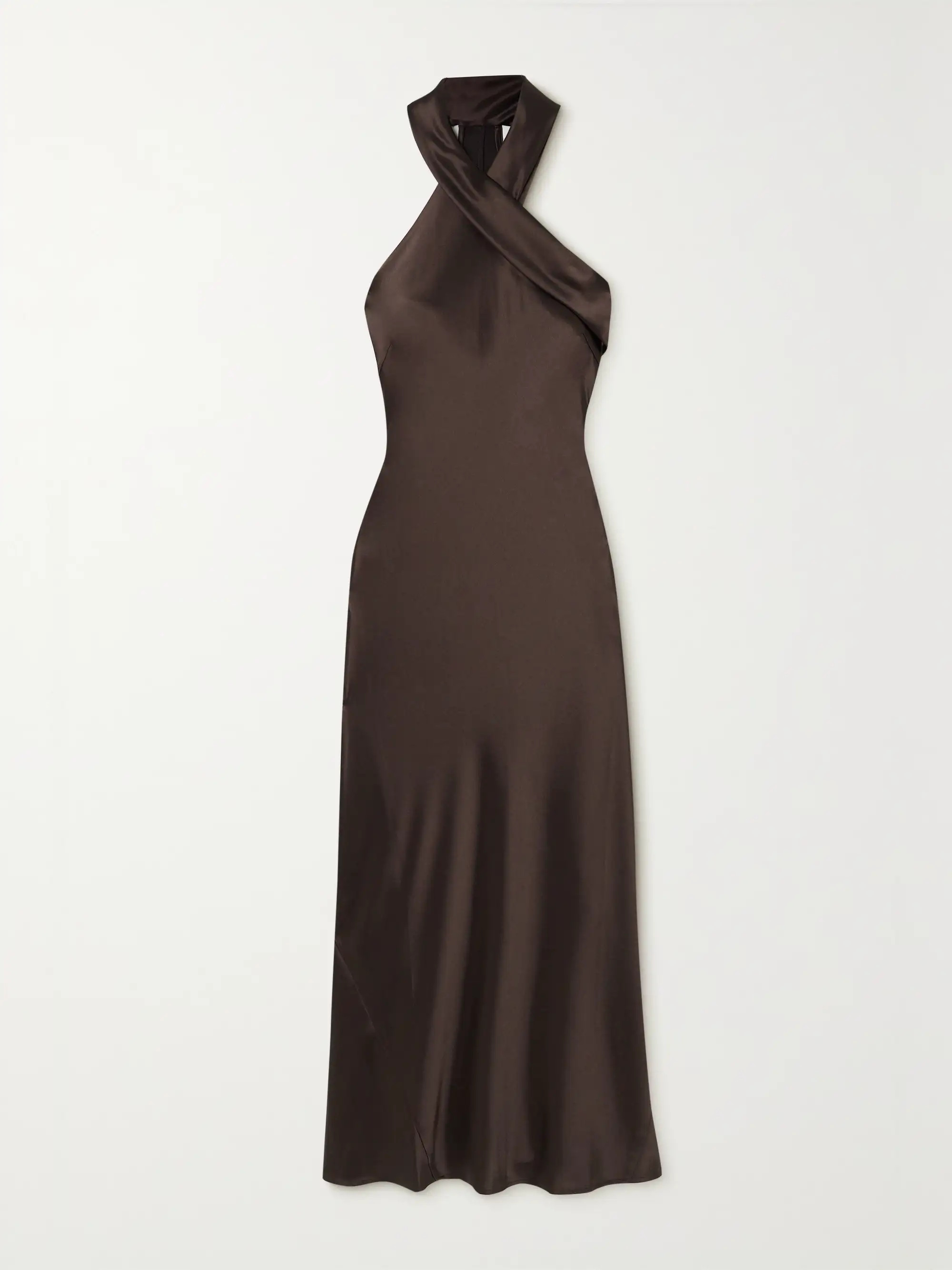 Pandora satin halterneck maxi dress | NET-A-PORTER (UK & EU)