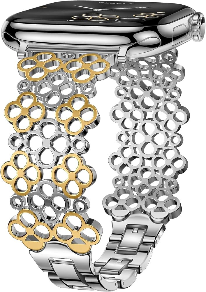 Metal Bands Compatible with Apple Watch 38mm 40mm 41mm 42mm 44mm 45mm 46mm 49mm for Women, Lucky ... | Amazon (US)