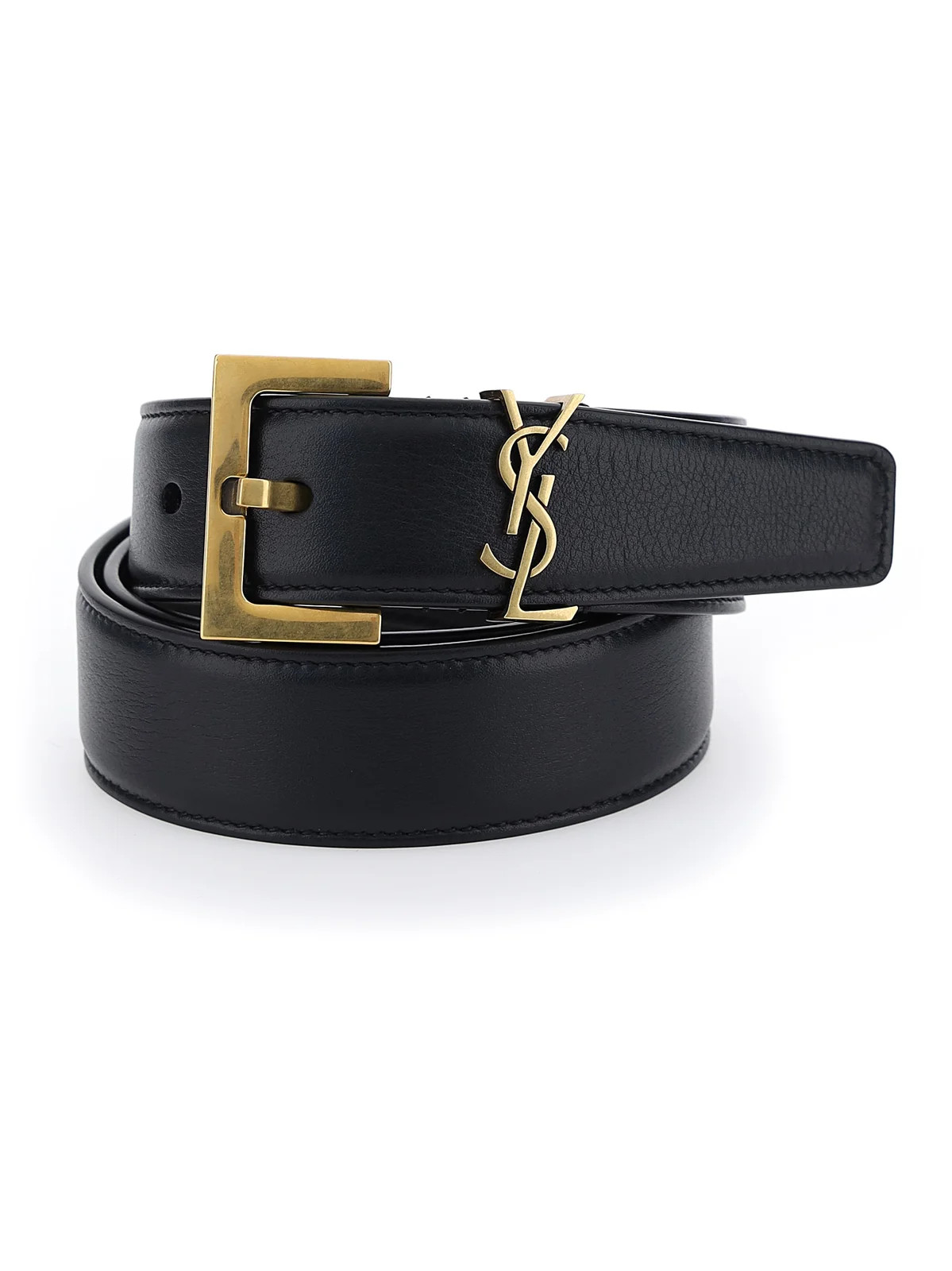 Saint Laurent Monogram Buckle Belt - Cettire | Cettire Global
