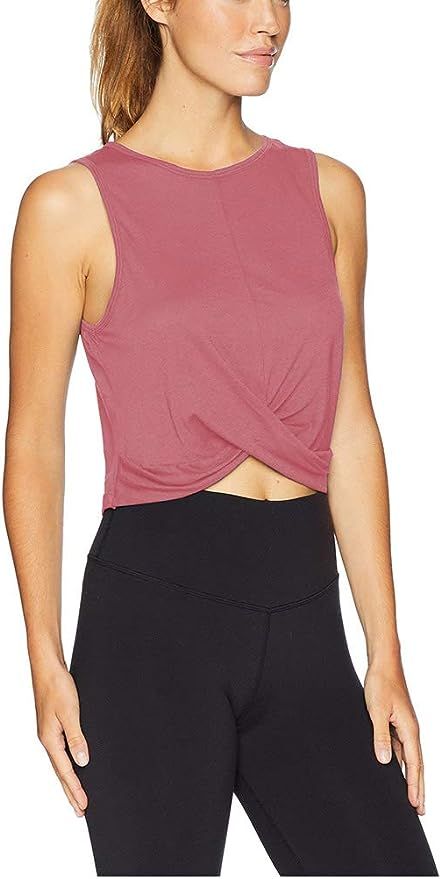 Mippo Women's Loose Flowy Mesh Workout Athletic Gym Crop Top Cropped Tee Muscle Tank | Amazon (US)