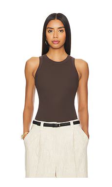 CLYQUE Kelly Tank Top in Espresso from Revolve.com | Revolve Clothing (Global)