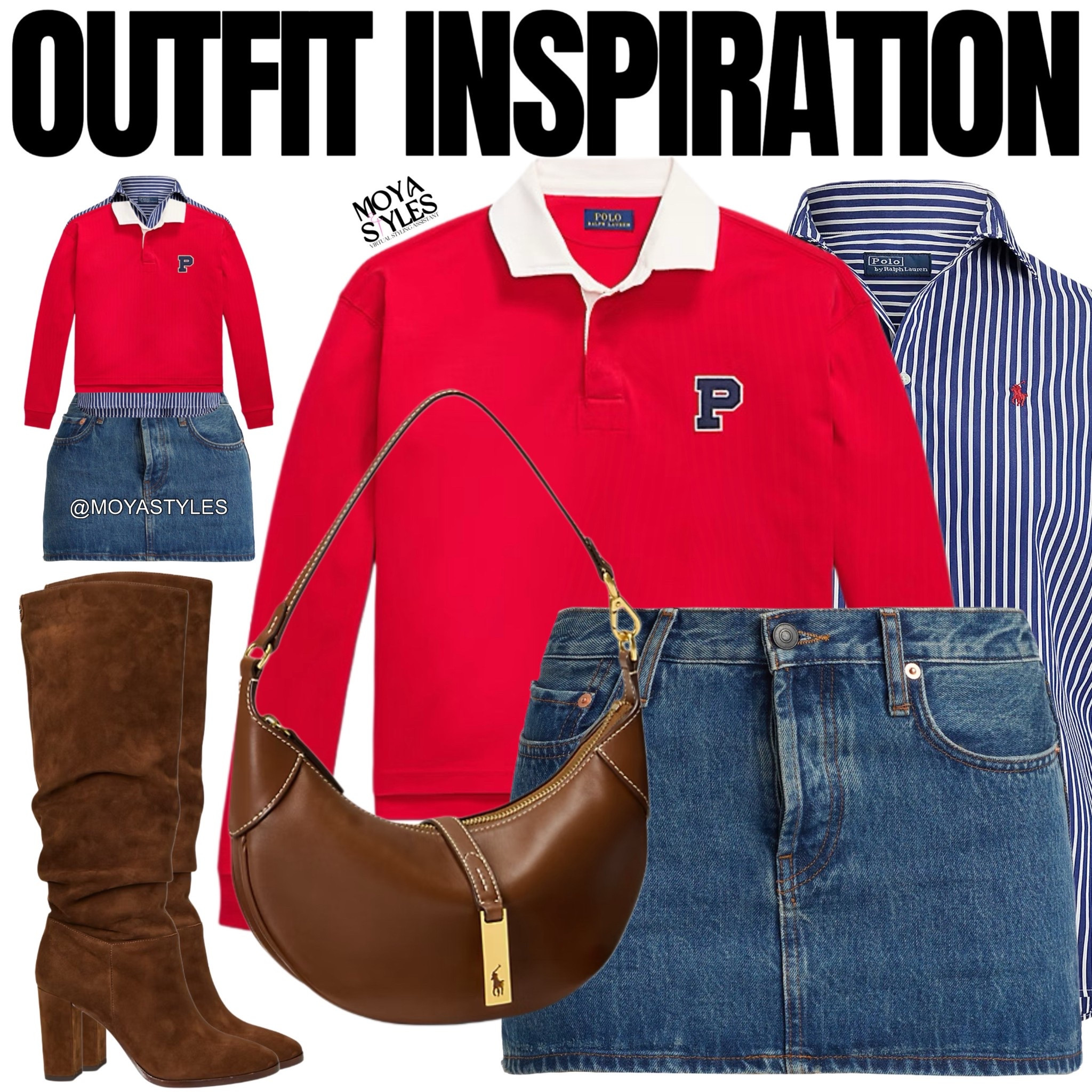 Outfit inspiration: Preppy Fall Style ❤️‍🔥 The shirt is the Cable-Knit Cotton Rugby Shirt from Polo Ralph Lauren

#LTKItBag #LTKStyleTip #LTKShoeCrush