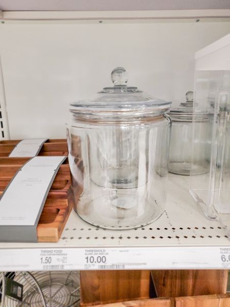 128joz glass jar with lid, cookie jar, flour jar, ONLY $10! kitchen organization, spring cleaning, pantry organizer, target home decor, targetfavefinds

#LTKhome #LTKfindsunder50