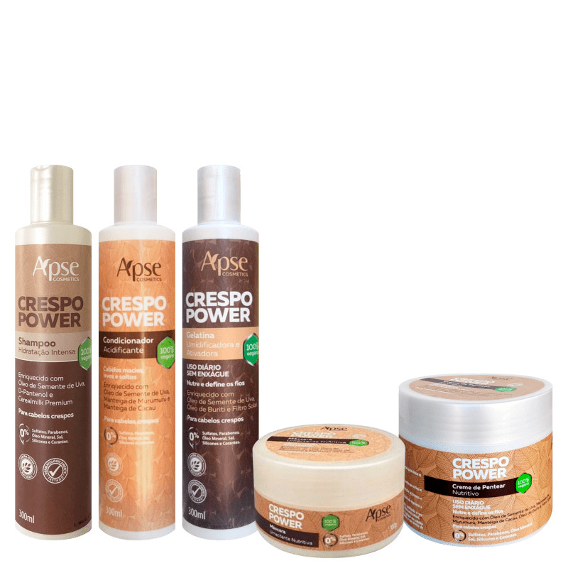 Kit Apse Cosmetics Crespo Power (5 Produtos) | Beleza Na Web (BR)
